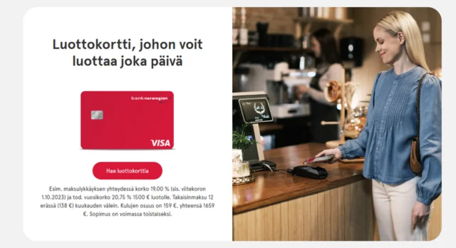 bank norwegian luottokortti kokemuksia