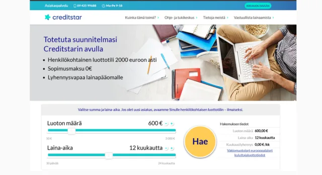 creditstar finland lainapalvelu